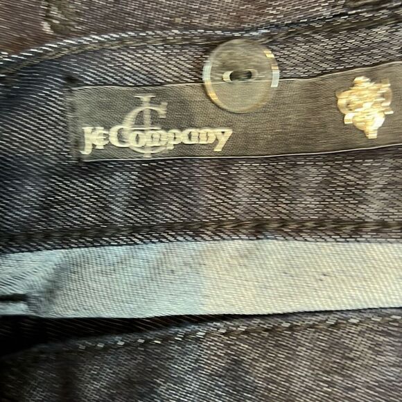 NWT J & Company Raw Denim Suspender Pants Straight Leg Size 28 - Picture 13 of 16